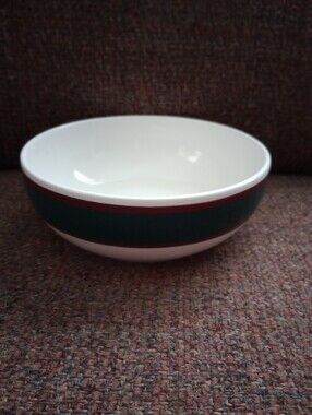 Fusions Evergreen and Raspberry Soup/Cereal Bowl By Nancy Calhoun